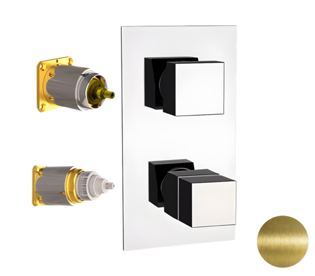 Смеситель термостатический для душа remer q-elegance qt92kbvo, состаренная латунь Смеситель термостатический для душа remer q-elegance qt92kbvo, состаренная латунь