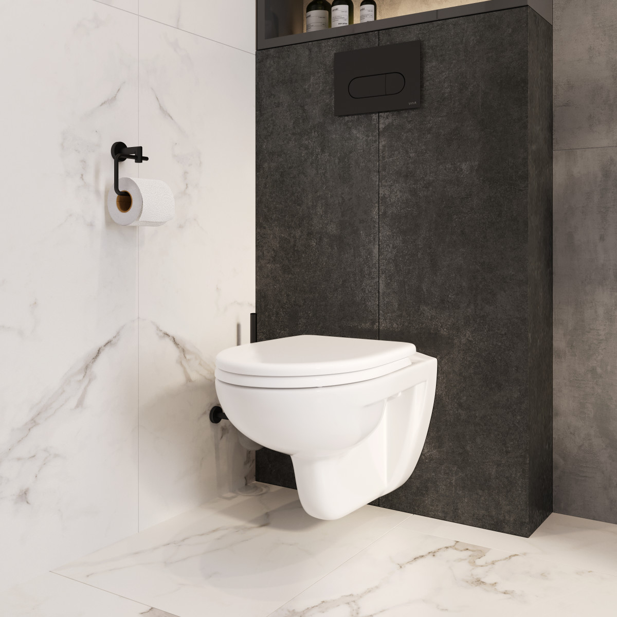 Подвесной унитаз VitrA S10 7855B003-0075 безободковый SpinFlush белый санитарный фарфор антибактериальное покрытие Hygiene