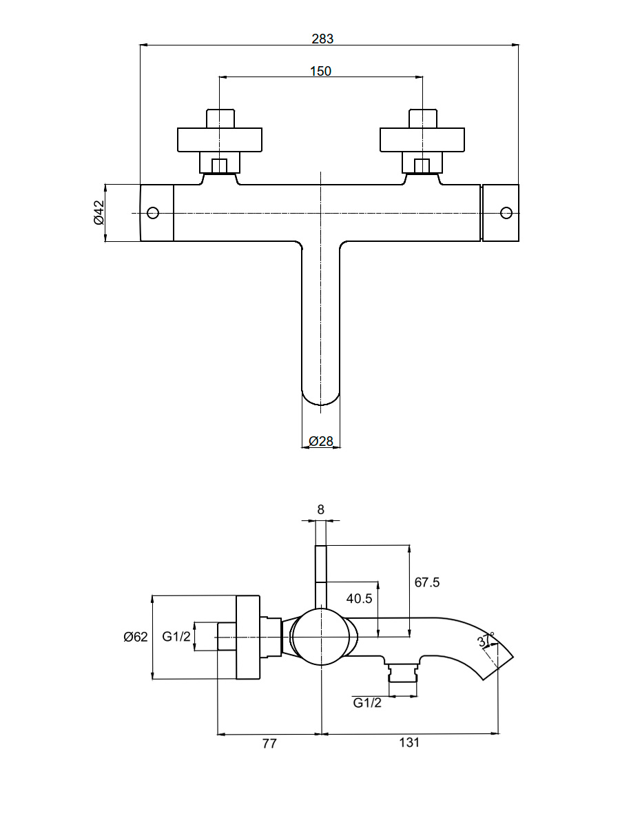 Aqm6212cr siena смеситель для ванны, хром