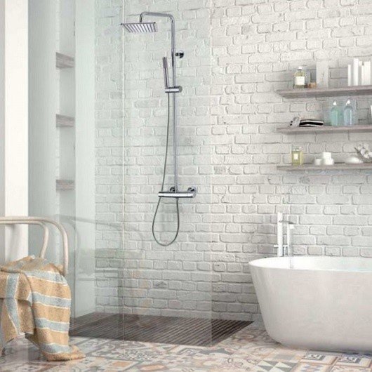 Bossini cosmo l10103.030 душевая система с термостатическим смесителем хром