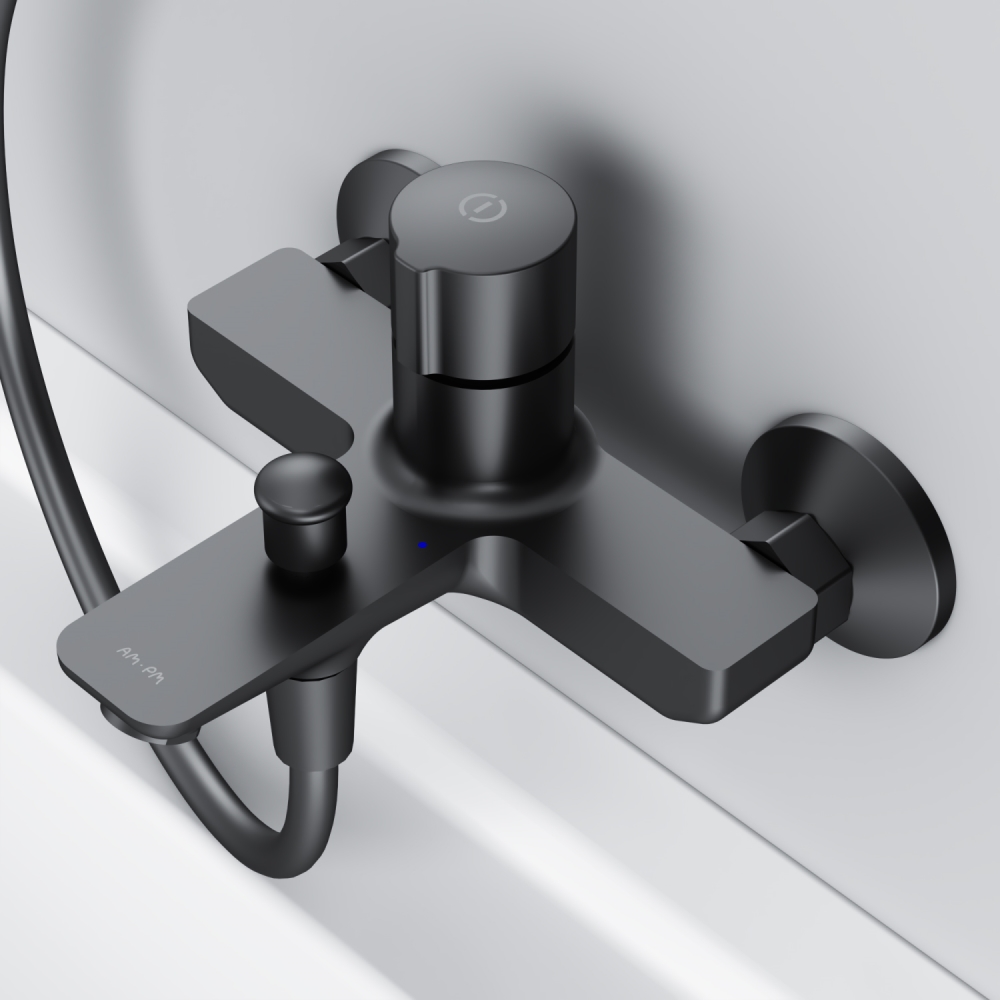 F85A10522_xxx X-Joy TouchReel смеситель д/ванны/душа нажимной, чёрный