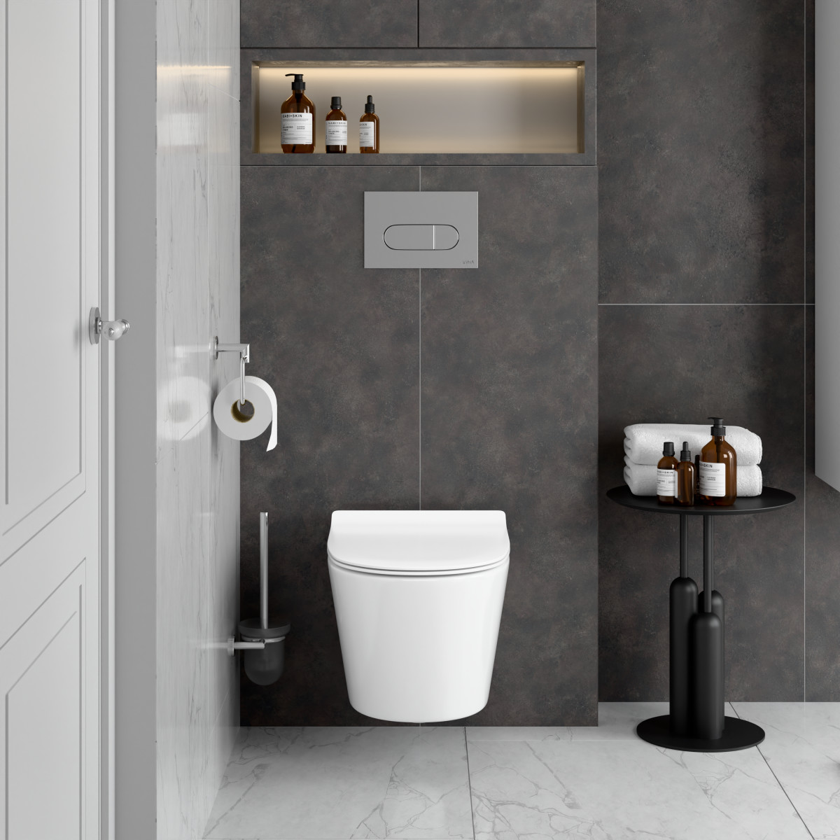 Подвесной унитаз VitrA M50 8302B003-6404 безободковый VortexFlush с сиденьем микролифт дюропласт белый санитарный фарфор