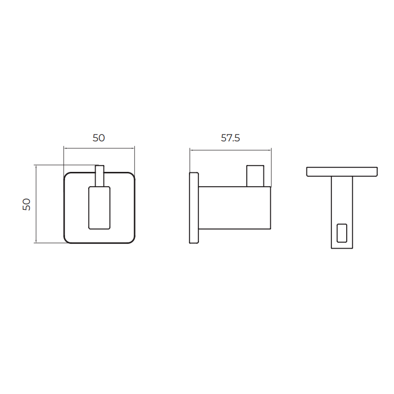 Крючок настенный addimex technic cat002-01/orc brushed rose gold pvd