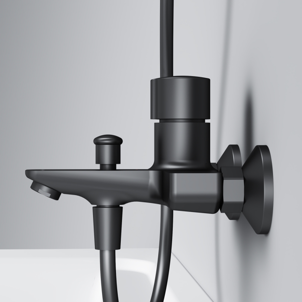 F85A10522_xxx X-Joy TouchReel смеситель д/ванны/душа нажимной, чёрный