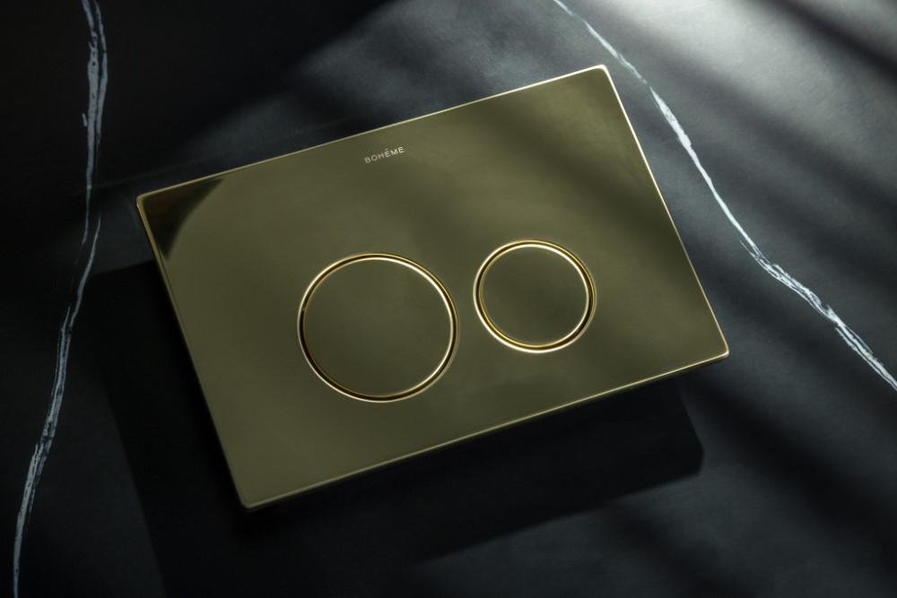 Кнопка для инсталляции boheme 668-g пластик gold