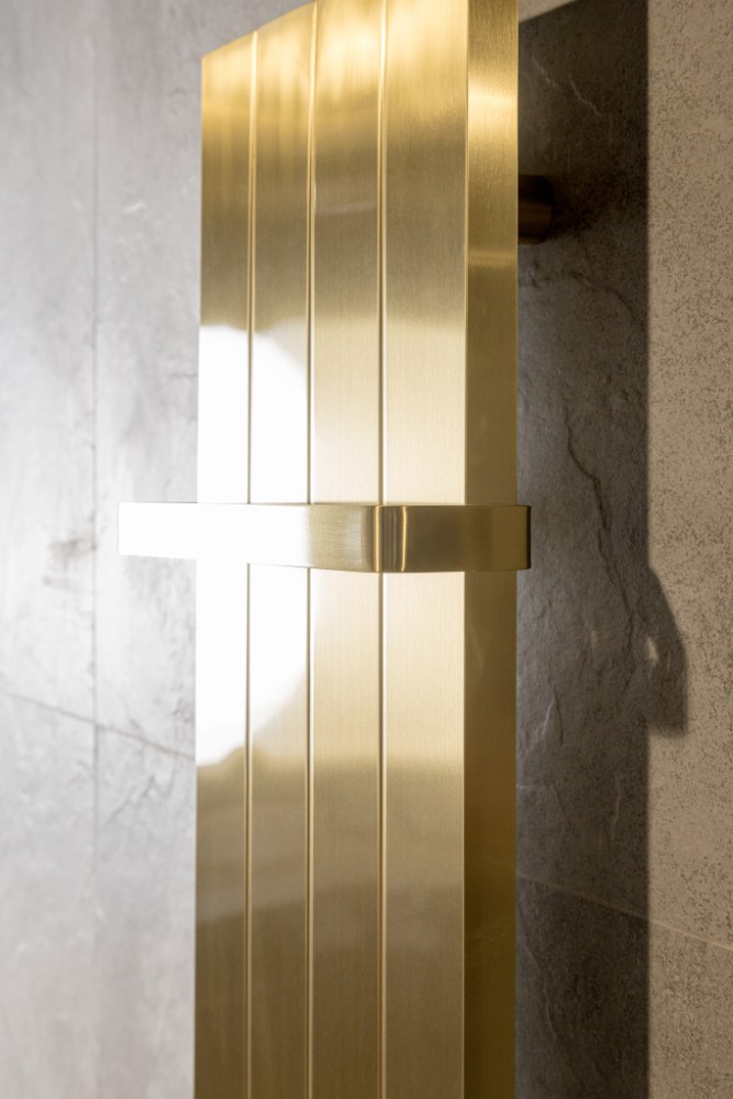 Полотенцесушитель электрический matt gold 250 x 87 x 1500 мм. 725-mg boheme