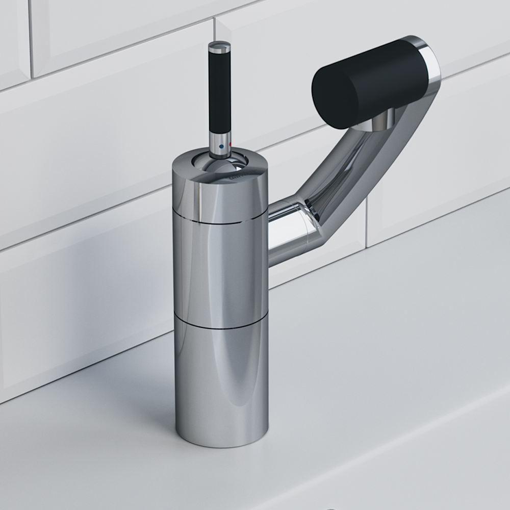 290217464 Arc смеситель для умывальника, хром, поворотный излив 186 мм, шт