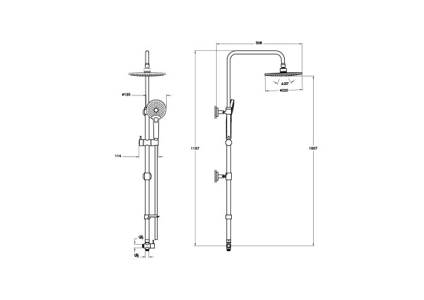 Joy душевая колонна, хром
