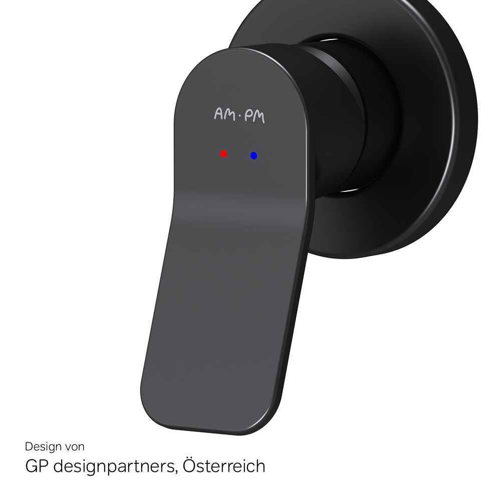 F85A65022 X-Joy, cмеситель д/душа монтируемый в стену, черный, шт.