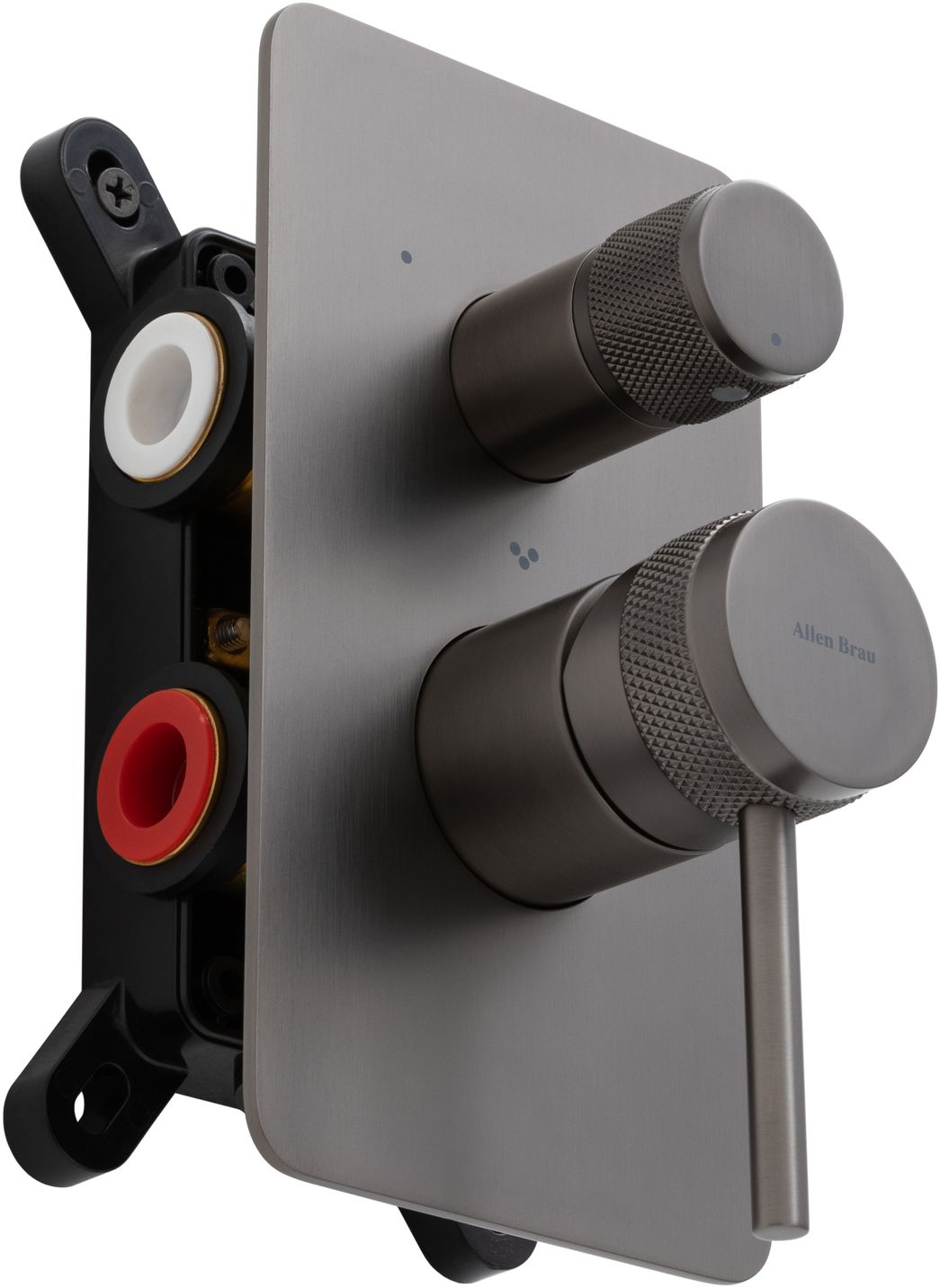 Смеситель для ванны Allen Brau Priority 5.31A11-MG (с внутренней частью, 3 выхода) графит браш