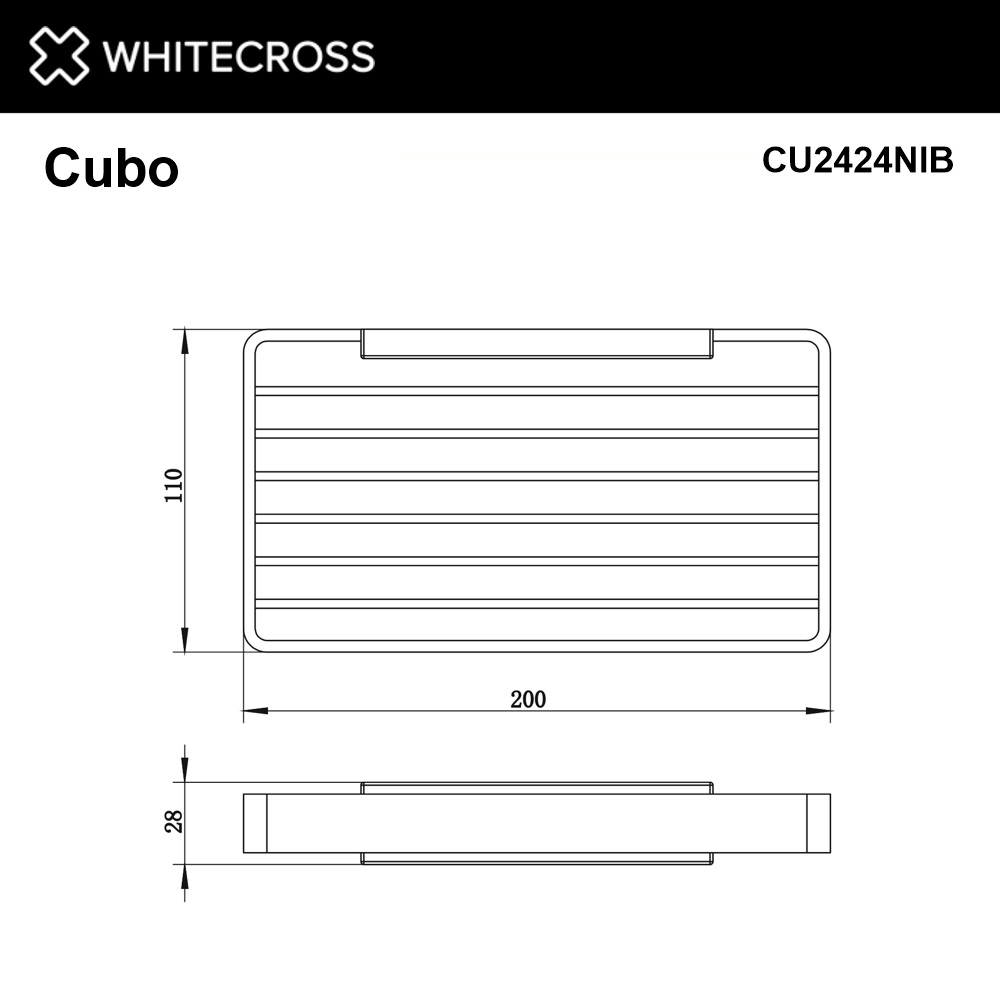 Мыльница-решетка подвесная whitecross cubo cu2424nib (брашированный никель)