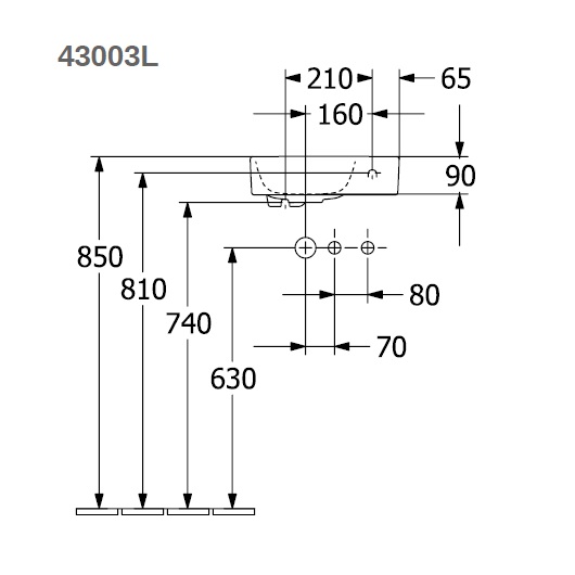 Раковина подвесная avento 360x220 белый глянцевый villeroy&boch