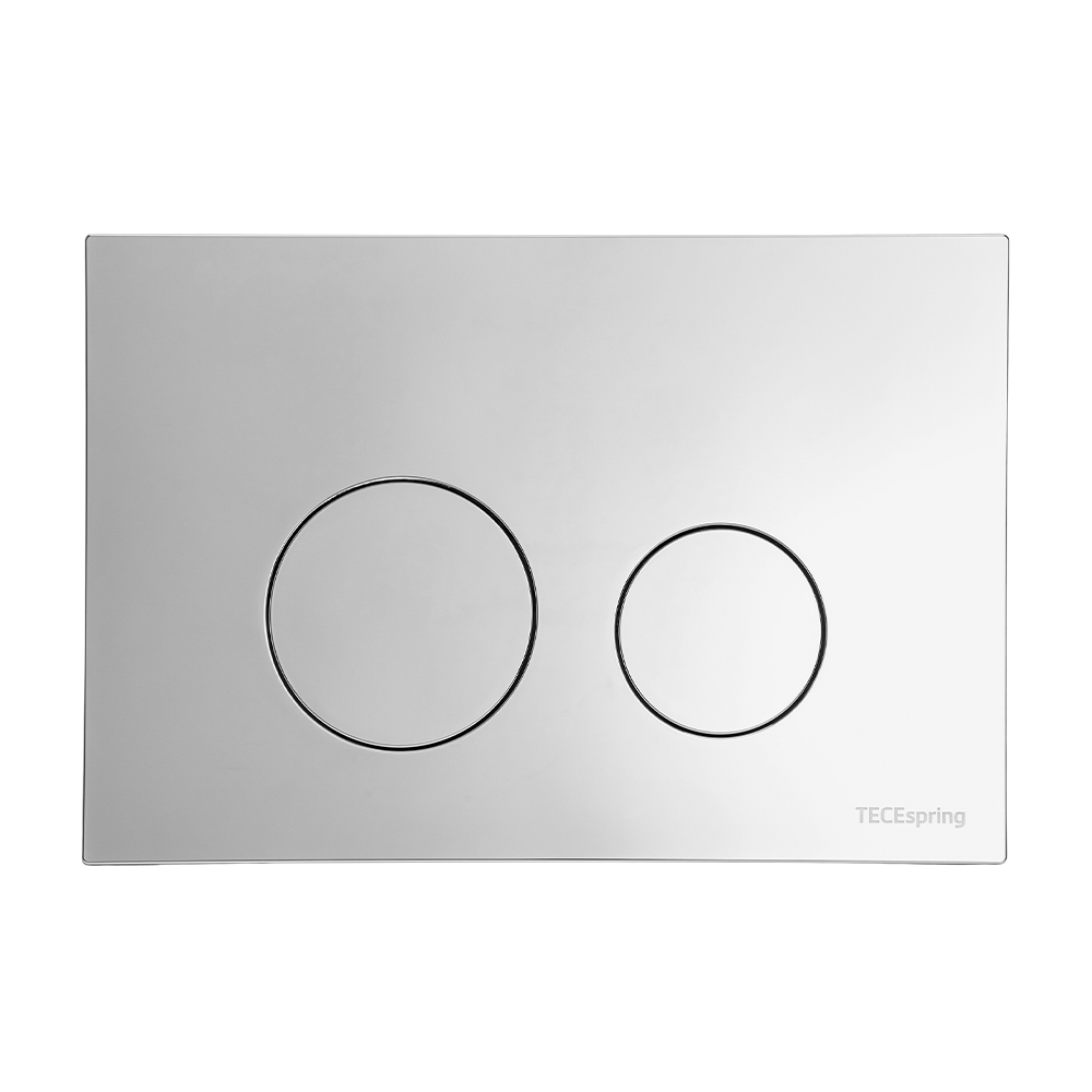 Пластиковая панель смыва для унитаза tecespring loop, хром глянцевая