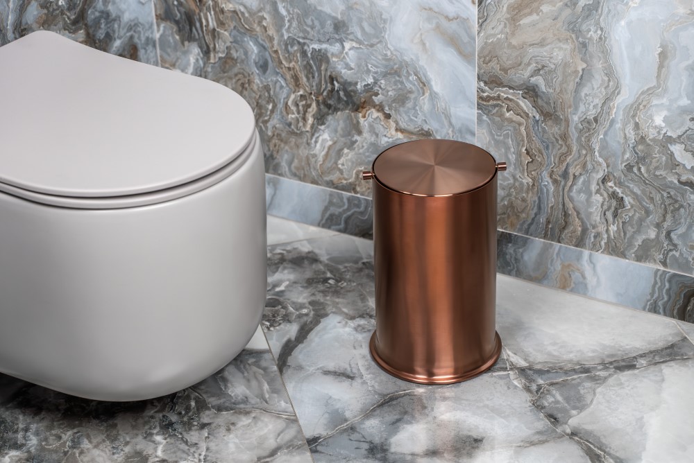 Ведро для мусора с вращающейся крышкой Copper Brushed