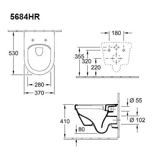 568CDR01 СЕТ:Унитаз 4646R001+сиденье 98M9C101+инсталляция 92246500+клавиша смыва 92249068 в 1 кор