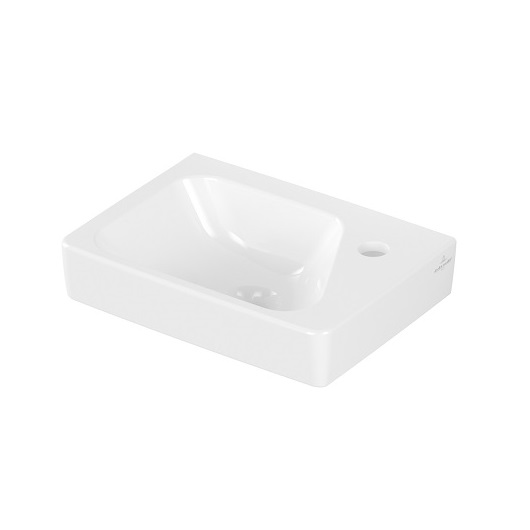 Architectura Раковина компактная, 355 x 260 x 135 mm, Альпийский белый, без перелива  отверстие для смесителя справа