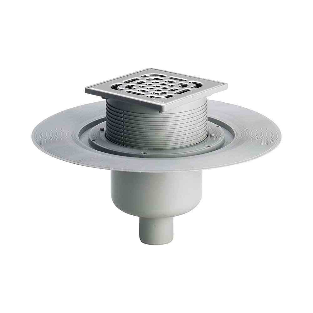 Viega Advantix 4951.1 арт. 557188 Душевой трап с декоративной панелью 150*150 мм (хром)