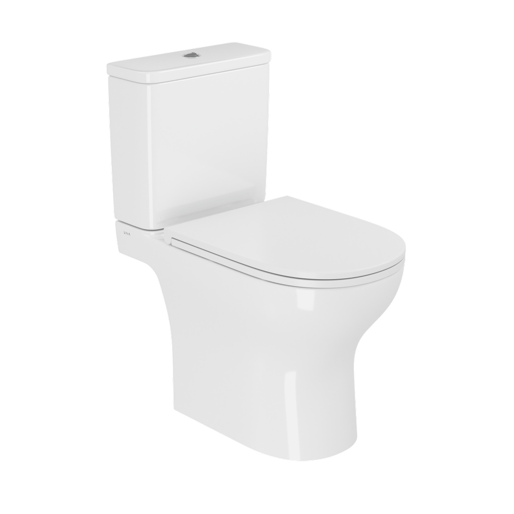 Унитаз-компакт напольный VitrA M50 9889B003-7200 безободковый VortexFlush с сиденьем микролифт белый санитарный фарфор