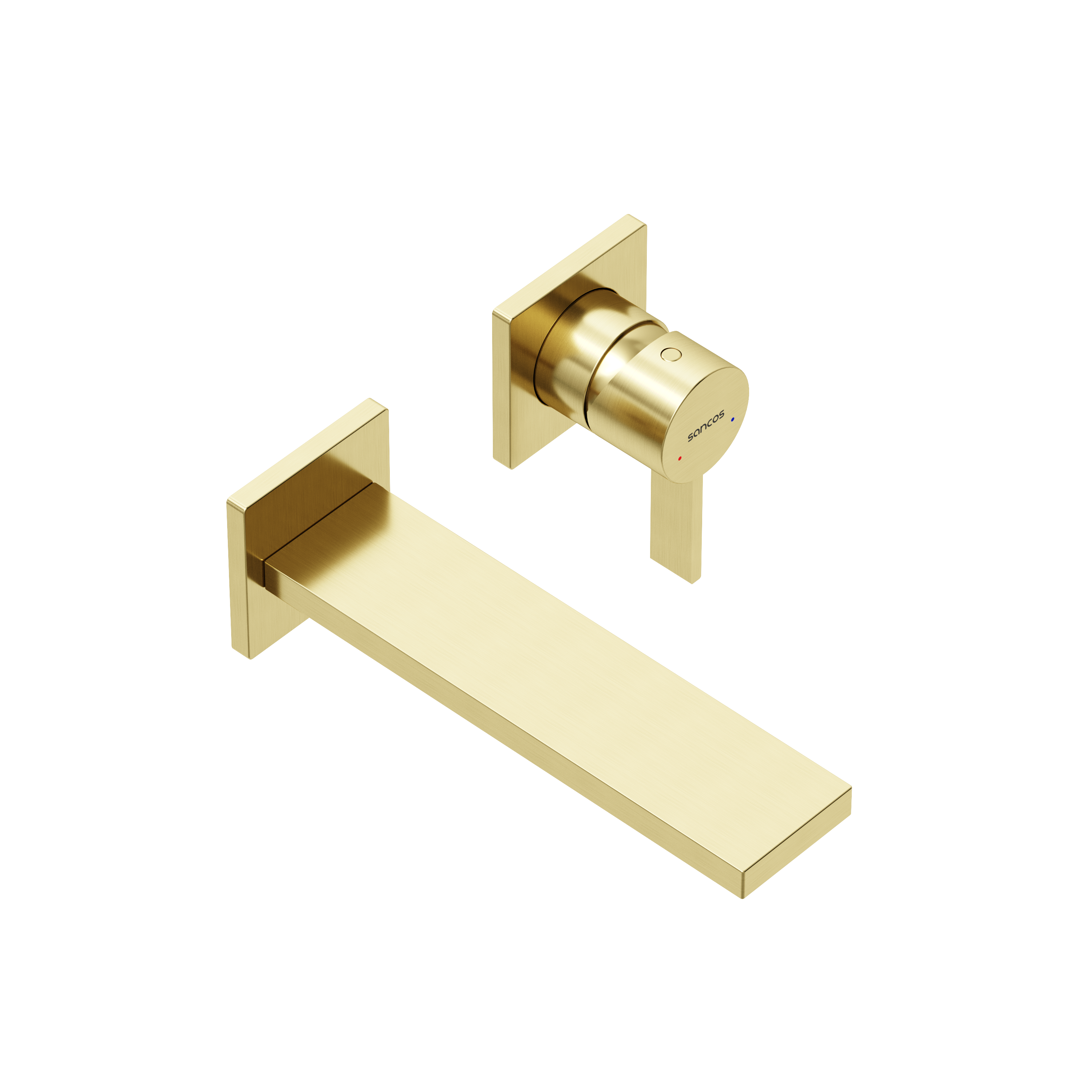 Смеситель для раковины sancos linn c внутренней частью, брашированное золото, pvd покрытие, арт. sc9021bg