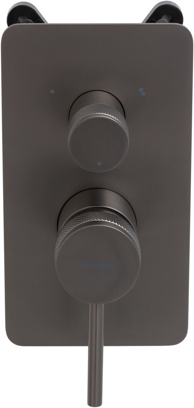 Смеситель для ванны Allen Brau Priority 5.31A11-MG (с внутренней частью, 3 выхода) графит браш