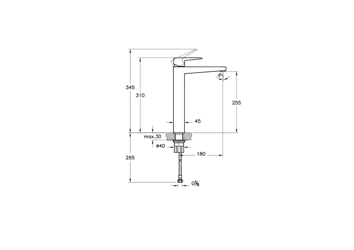 Смеситель для раковины VitrA Root Square A42733EXP однорычажный хром латунь