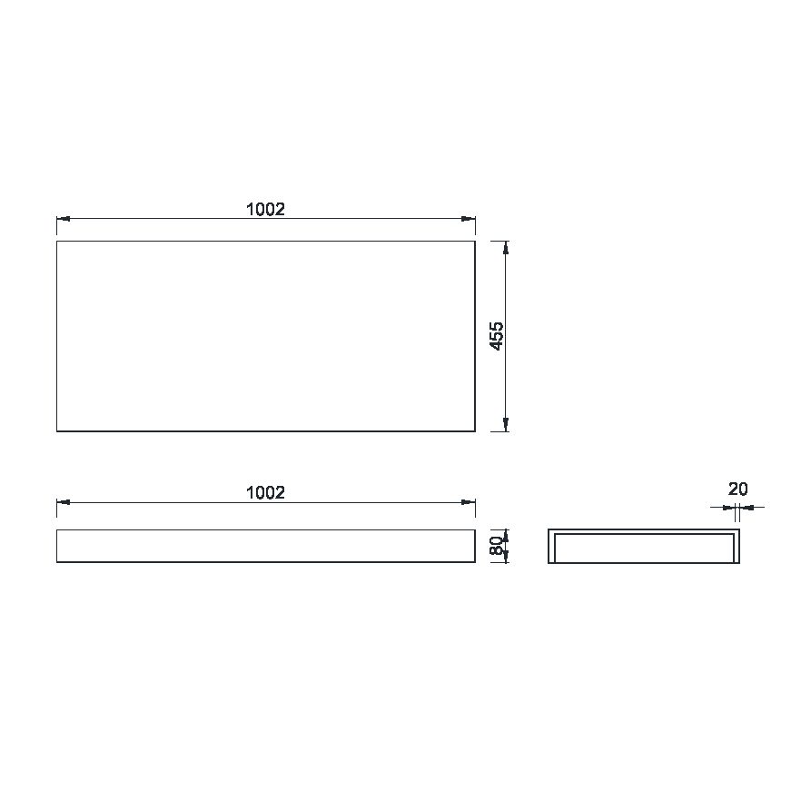 Столешница прямая flat 100см