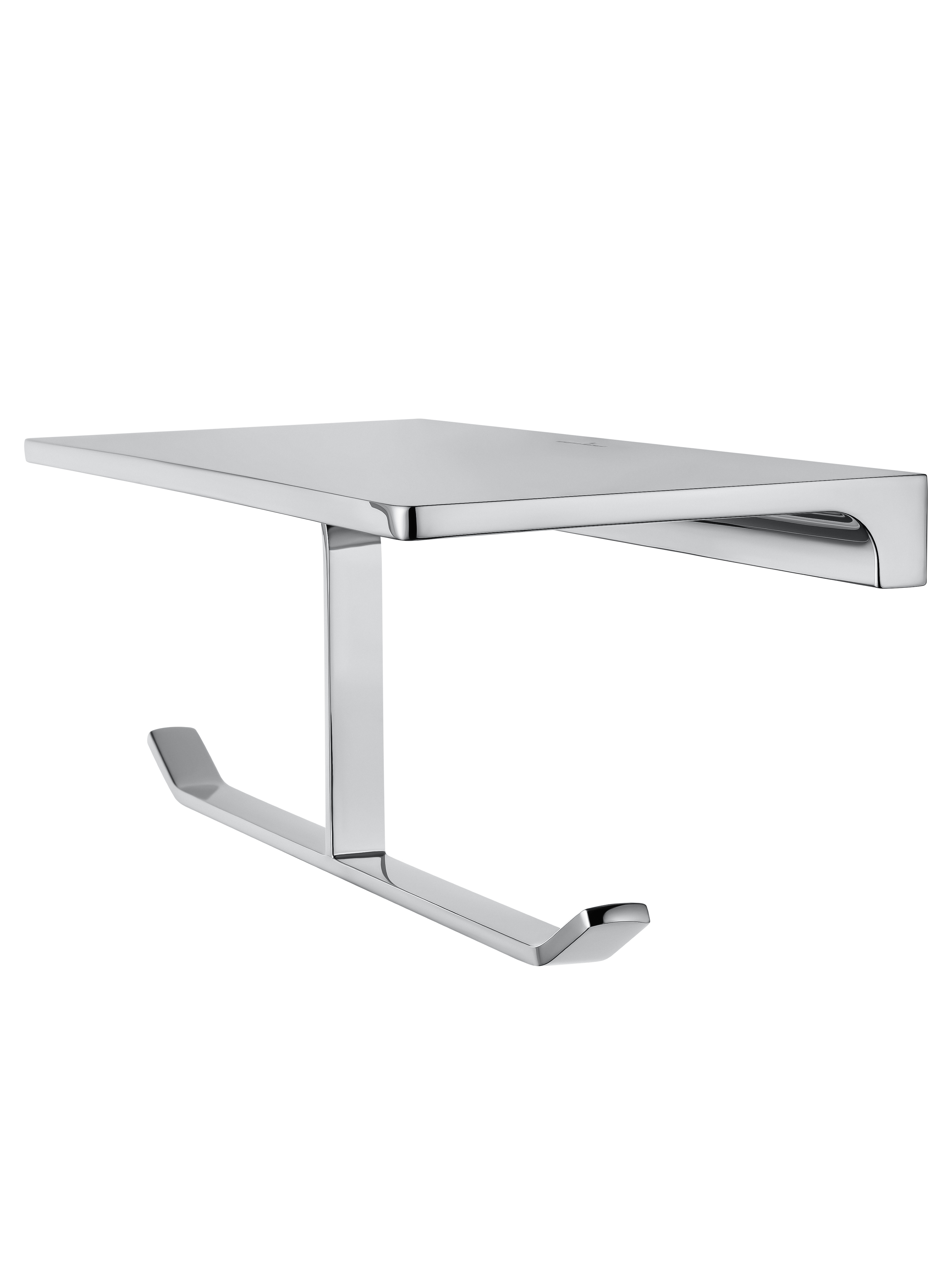 Двойной держатель для туалетной бумаги с полкой wonzon & woghand eclipse, хром (ww-9156)