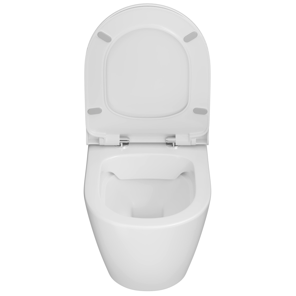 Инсталляция с унитазом VitrA Sanibelle 9878B003-7200 комплект 4 в 1 с сиденьем микролифт безободковый цвет клавиши глянцевый хром