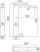 Смеситель для раковины высокий imex pisa bdp048-3orc brushed rose gold pvd