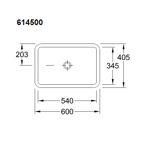 Раковина врезная сверху loop&friends 600x405x170 белый глянцевый villeroy&boch
