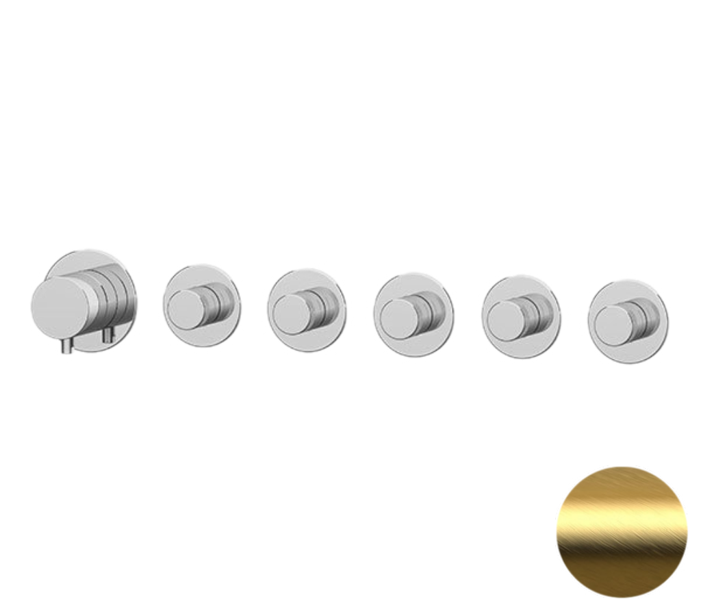 Смеситель для душа remer x style n98d5pbg, золото брашированное