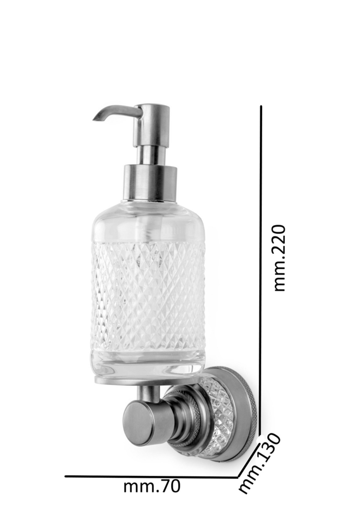 Диспенсер для жидкого мыла boheme aura_accessories 10250-cr хром