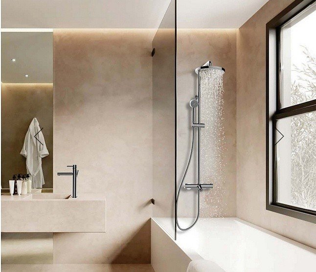 Bossini elios l10401.030 душевая система с термостатом - с функцией наполнения ванны хром