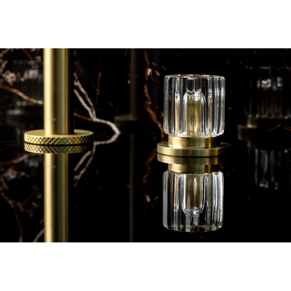 Смеситель на столешницу ELEGANTE на 3 отв. MAT GOLD