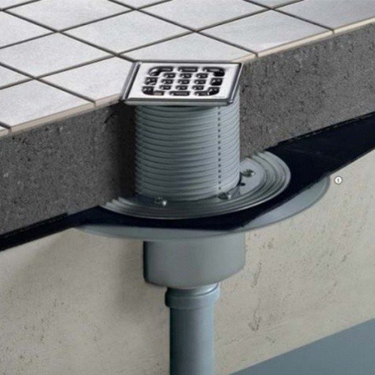 Viega Advantix 4936.3 арт. 617271 Душевой трап с декоративной панелью 100*100 мм (хром)