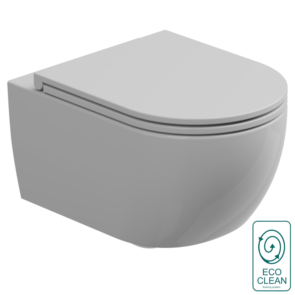 Чаша подвесного унитаза со смывом eco clean gsg ceramic design like lkwcsoec000, белый глянцевый