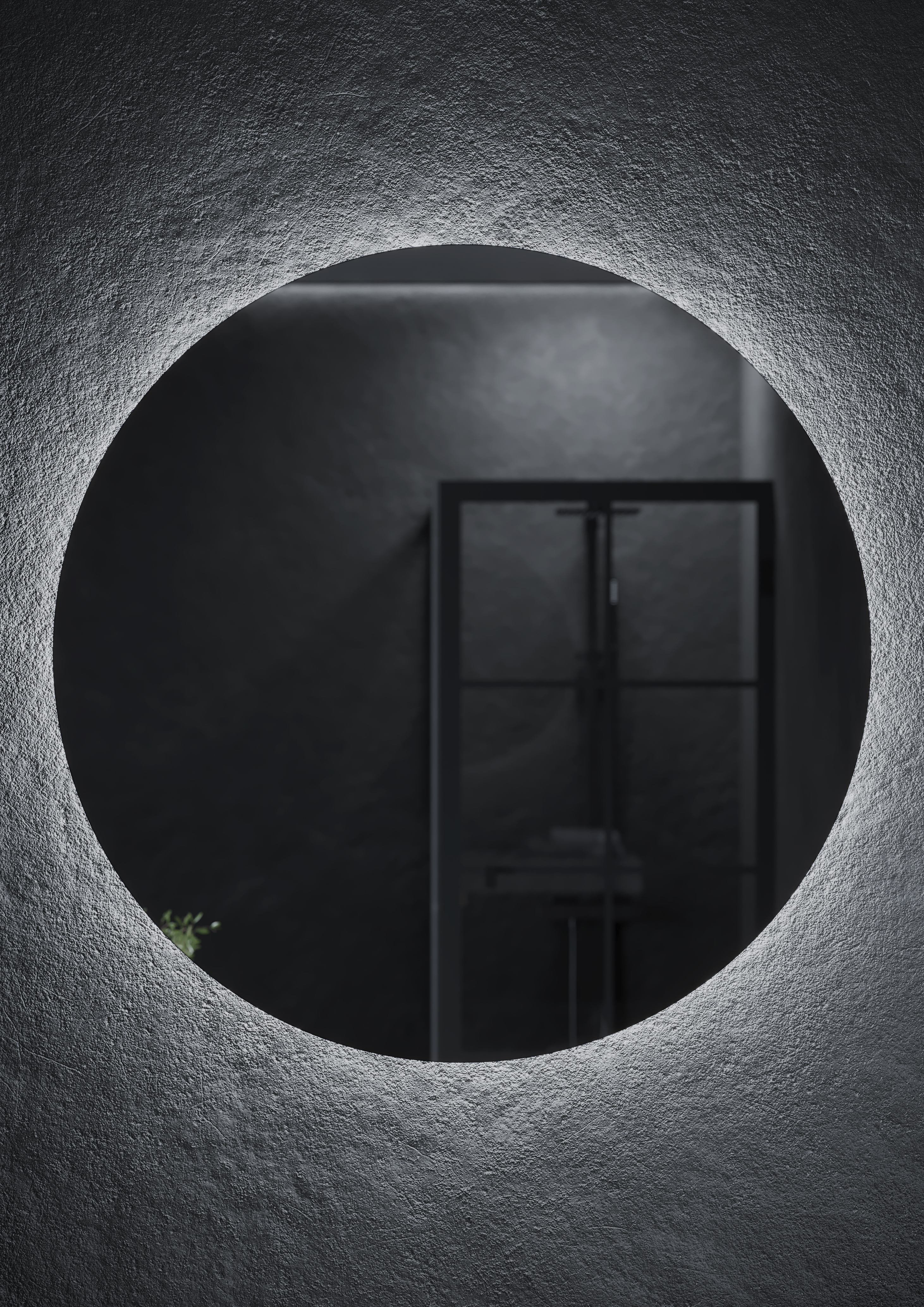 Зеркало для ванной комнаты  sancos sfera d900  c  подсветкой , арт. sf900