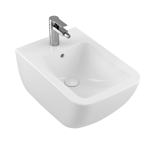 Биде, Villeroy&Boch, Venticello, подвесной, шгв 375*560*285, CeramicPlus, цвет-альпийский белый