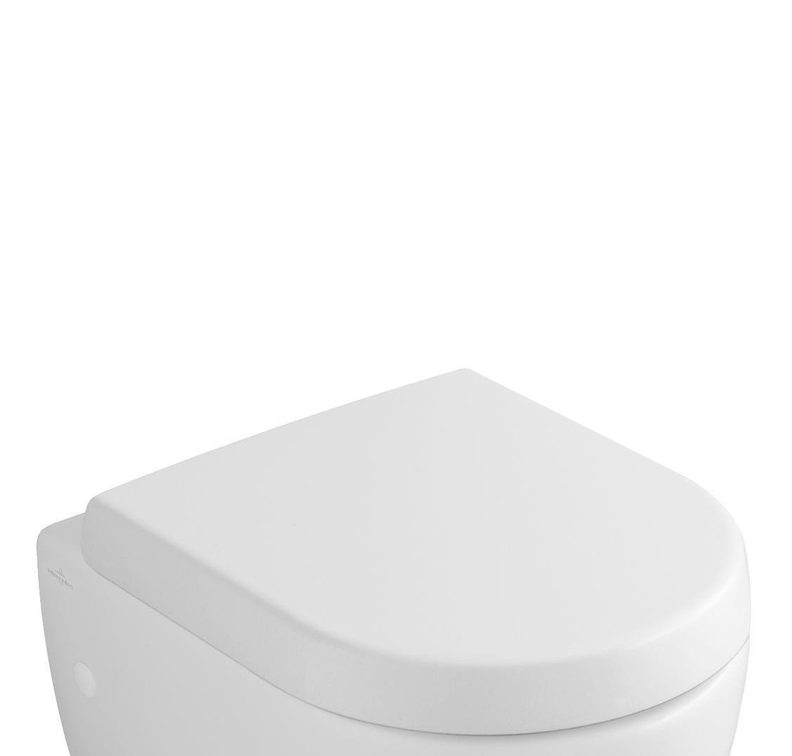 Сиденье с крышкой для унитаза белый глянцевый subway villeroy&boch