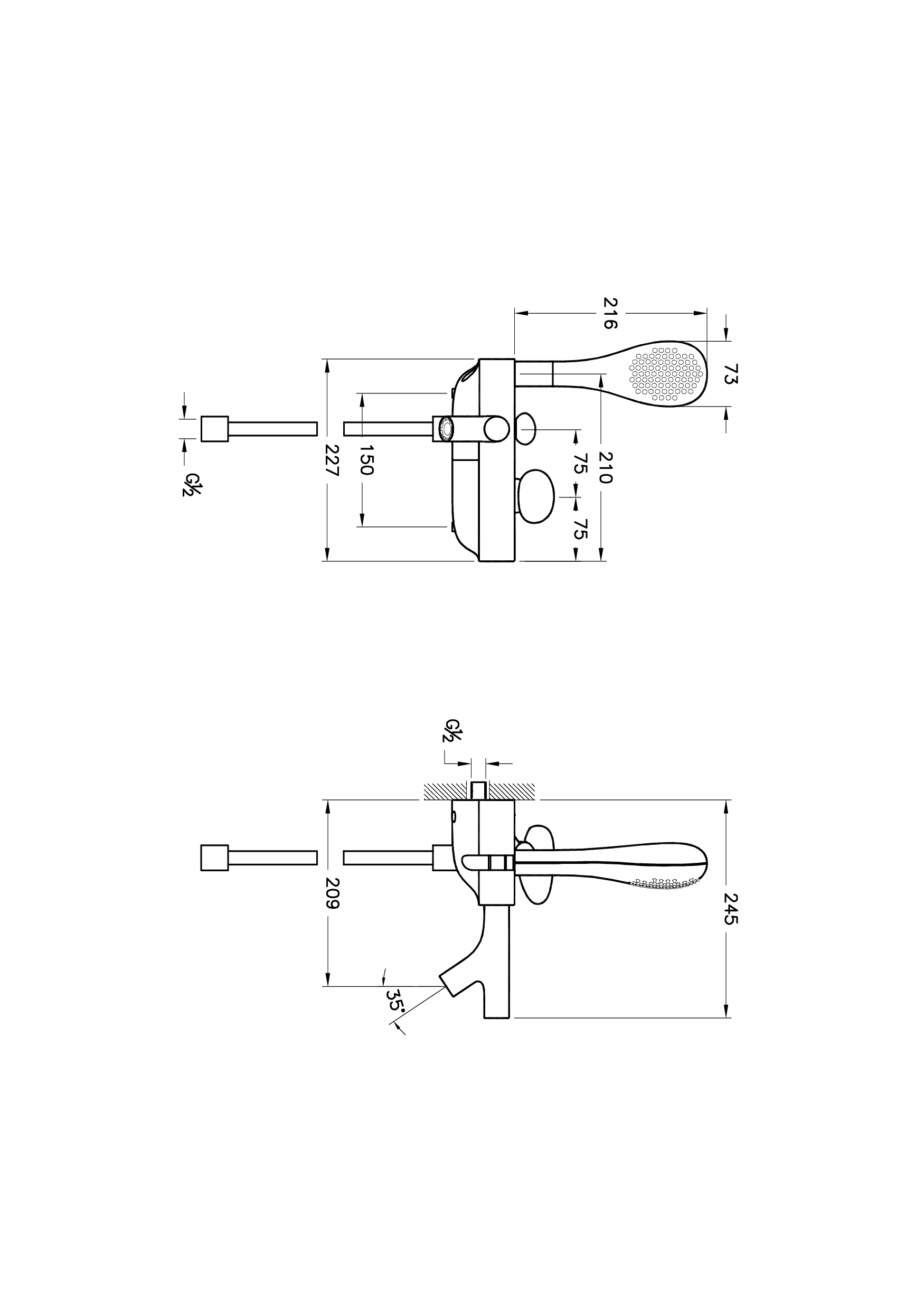 Смеситель для ванны istanbul с ручным душем, хром