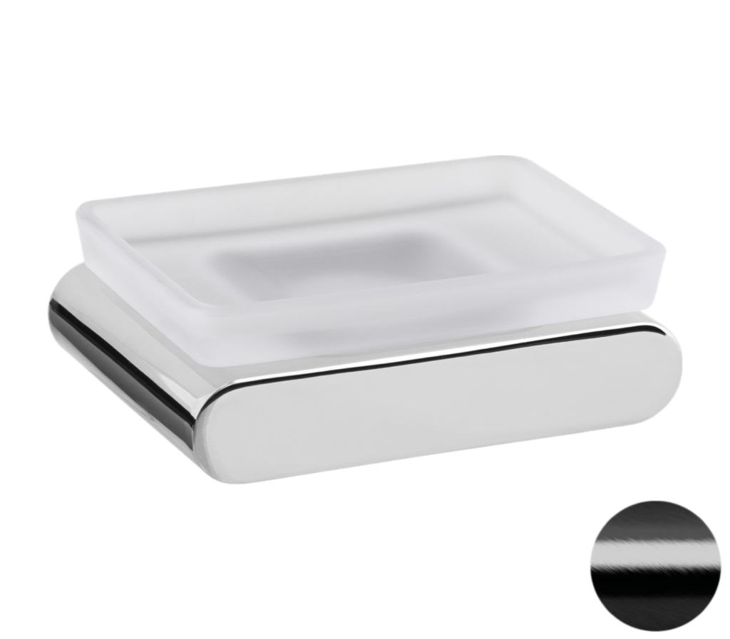 Мыльница remer lounge ln10cfp, черный брашированный хром Мыльница remer lounge ln10cfp, черный брашированный хром