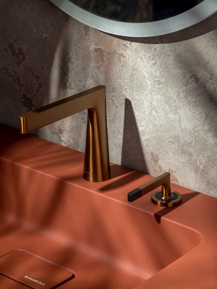 Смеситель Boheme Duo для раковины, 2х-позиционный COPPER BRUSHED
