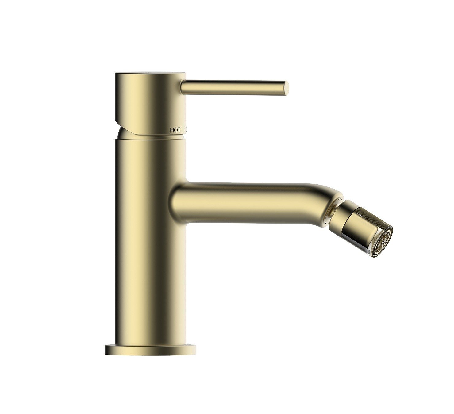 Bossini teo z00702.043 смеситель для биде золото брашированное