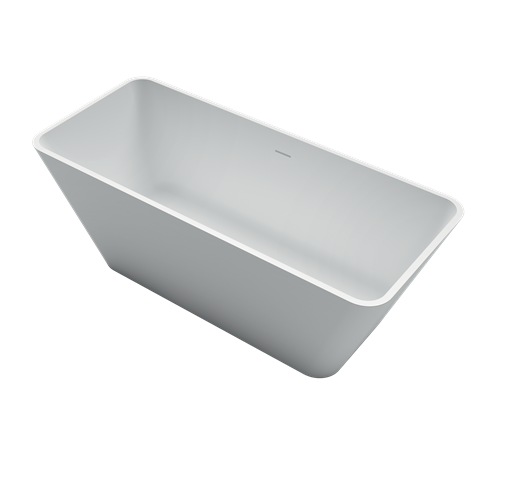 Ванна отдельностоящая искусственный камень 1650х700х600 со сливом-переливом белый матовый viva gruppo treesse
