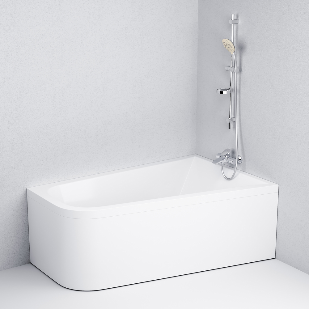 W72A-160R100W-A2 Ванна акриловая spirit  ассиметричная 160x100, без слива/перелива, правосторонняя