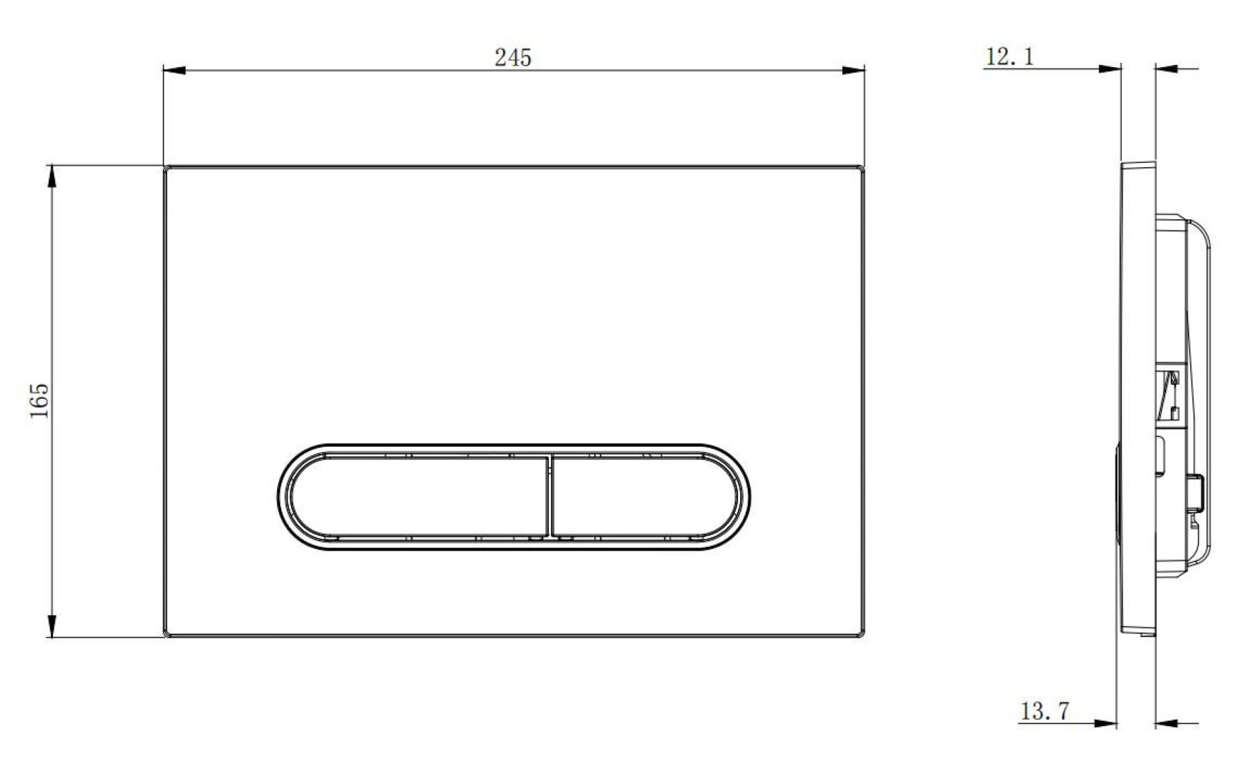 Кнопка для инсталляции geberit 300 пластик bronze  667-br boheme