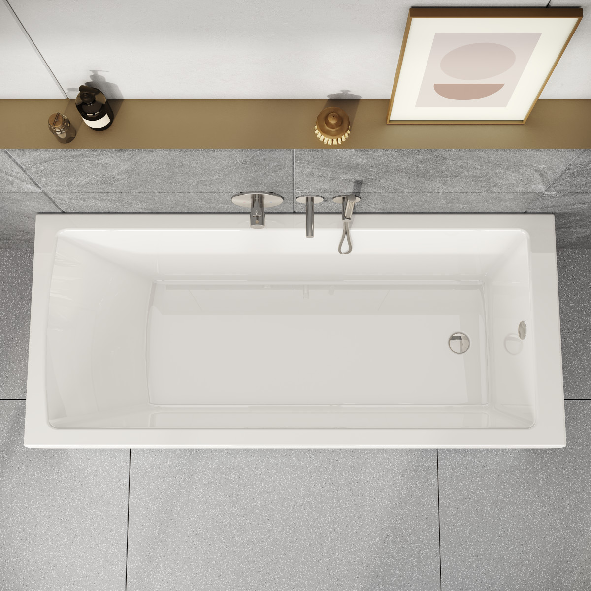 Ванна VitrA Neon 55840001000 180 x 80 см акриловая прямоугольная белая