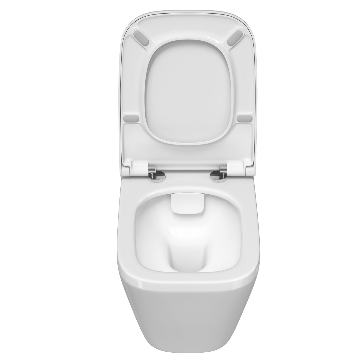 Подвесной унитаз VitrA Integra Square 7082B003-0075 безободковый Rim-ex белый санитарный фарфор антибактериальное покрытие Hygiene