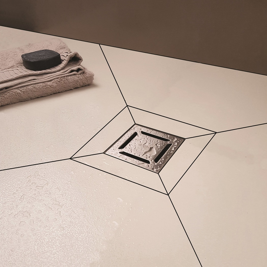 Трап berges водосток platz norma 100х100, хром глянец, s-сифон d50/105 h50 вертикальный