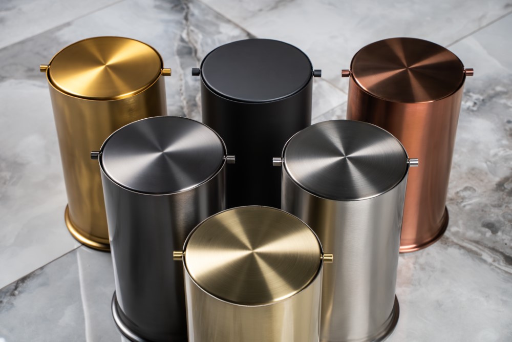 Ведро для мусора с вращающейся крышкой Nickel Brush